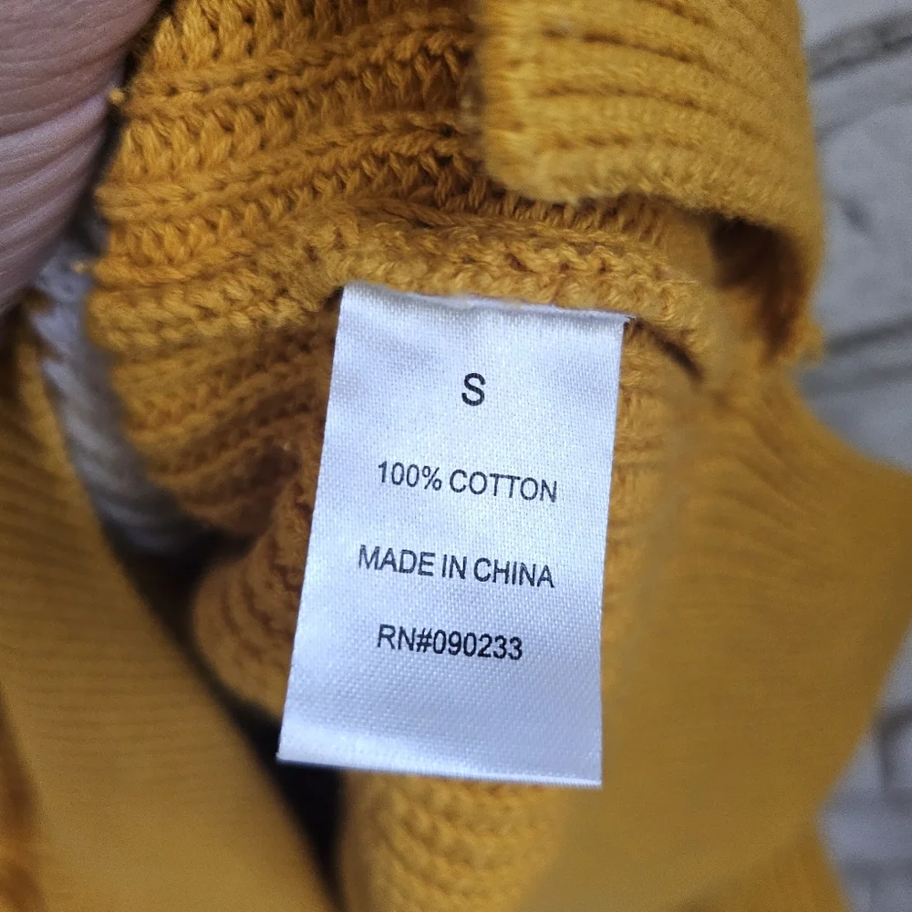 ☆ LOTTIE MOSS Yellow Striped Pullover Sweater, S ☆